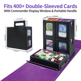 AFIING Deck Box with 4 removable cases for quick access and organization