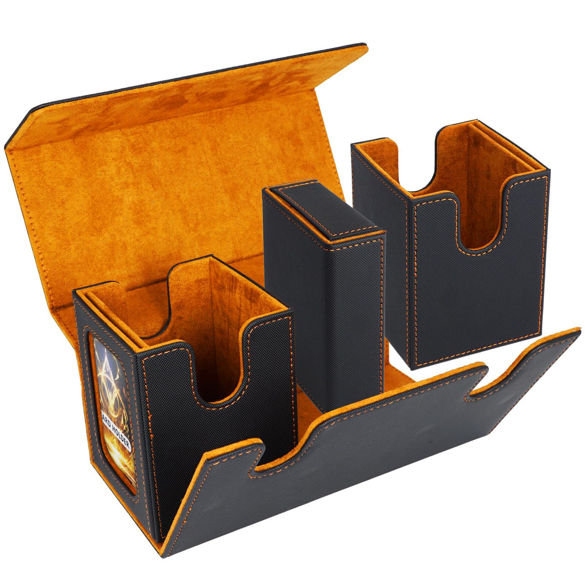 AFIING 3-in-1 storage with dice box keeps game pieces organized