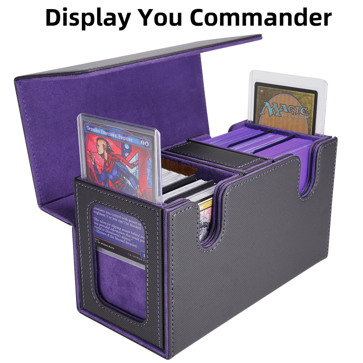 AFIING 3-in-1 storage system with two deck boxes and dice box for organized play