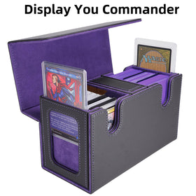 AFIING 3-in-1 storage system with two deck boxes and dice box for organized play