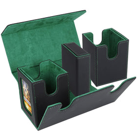 AFIING MTG Commander Box interior microfiber lining protects cards from scratches.