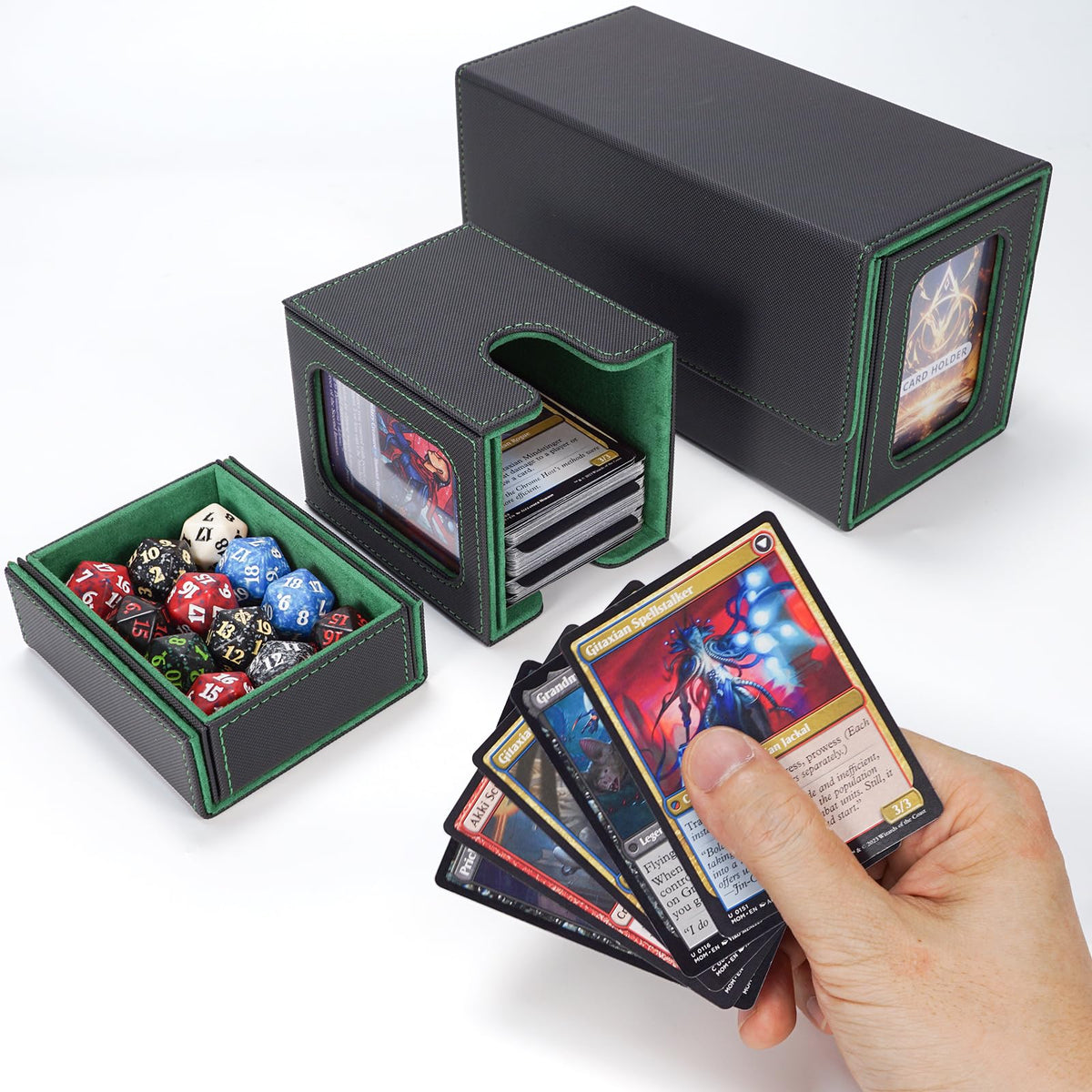 AFIING MTG Commander Box is portable and easy to carry to game nights.