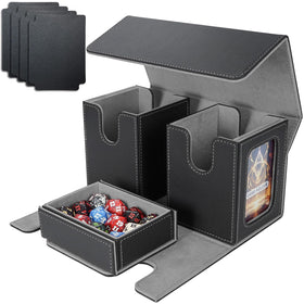AFIING MTG Commander box with a side window for quick deck identification and organization.