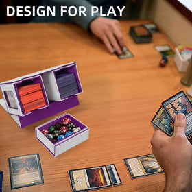 AFIING MTG Commander box durable outer surface guards against wear during play.