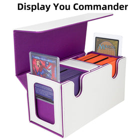 AFIING MTG Commander box interior view shows 80 double-sleeved cards per deck.