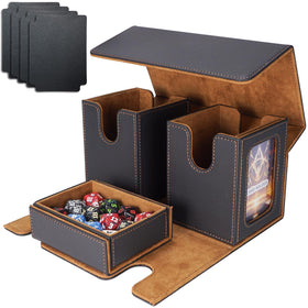 AFIING MTG commander deck box front view in black and gold