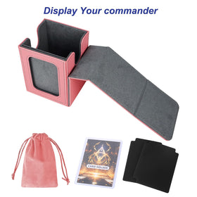 AFIING MTG deck box includes dividers, a drawstring bag, and a top loader