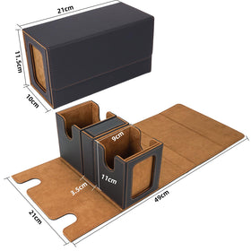 AFIING deck box inner microfiber lining protects cards from scratches
