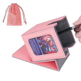 AFIING MTG deck box with side window displaying commander for quick deck ID