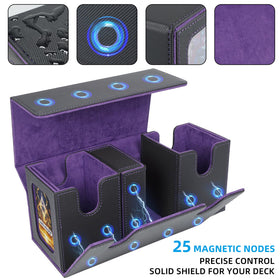 AFIING accommodates two sleeved commander decks with space for swaps