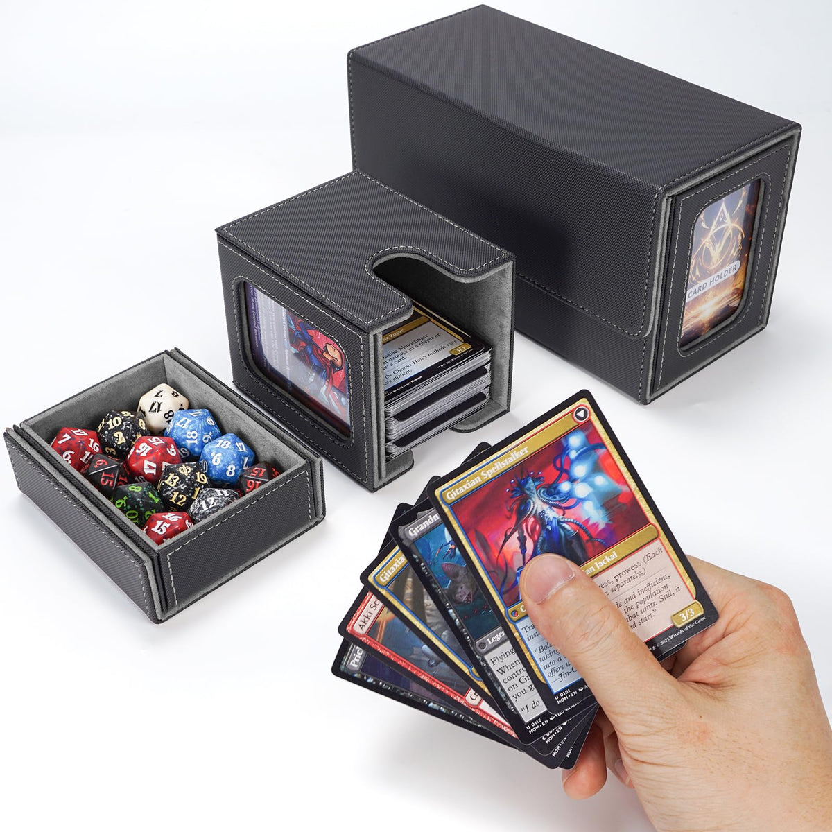 AFIING portable organizer keeps your MTG setup ready anywhere you go.