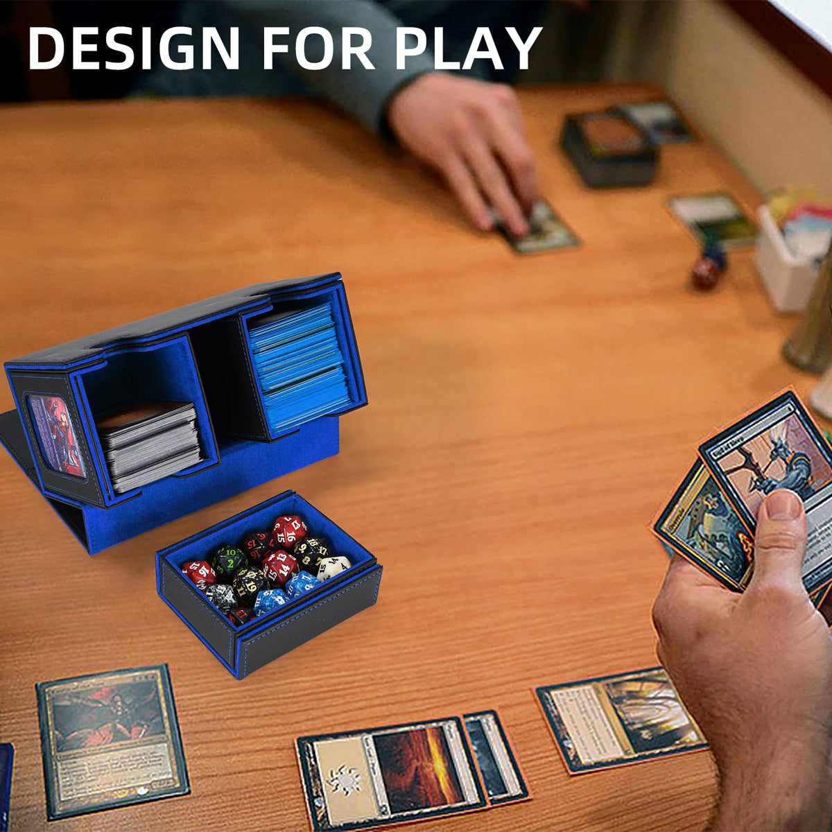 AFIING MTG portable design fits two decks for easy transport.