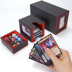 AFIING portable MTG storage for easy transport of multiple decks.