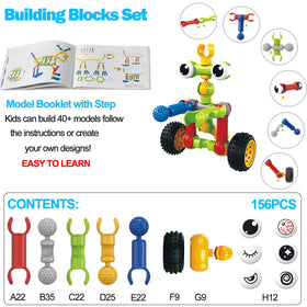 Afomida 156PCS building blocks robot model encourages creativity during pretend play.