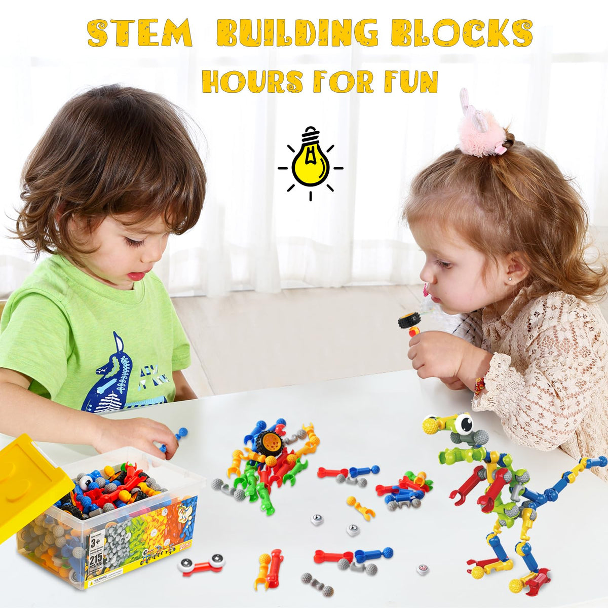 Afomida 215pcs car toy for hands-on construction and pretend play.