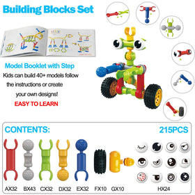 Afomida 215pcs robot figure sparks building adventures and STEM thinking.