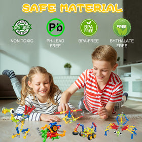Afomida 215pcs storage box keeps blocks organized and ready for play.