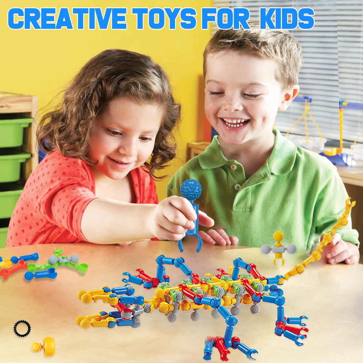 Afomida bright color joints and wheels fuel color-learning through building.