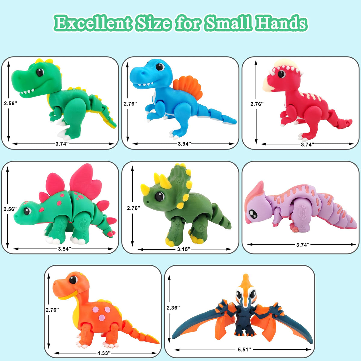 AFUDO dinosaur figures feature flexible joints for interactive, hands-on learning and display.