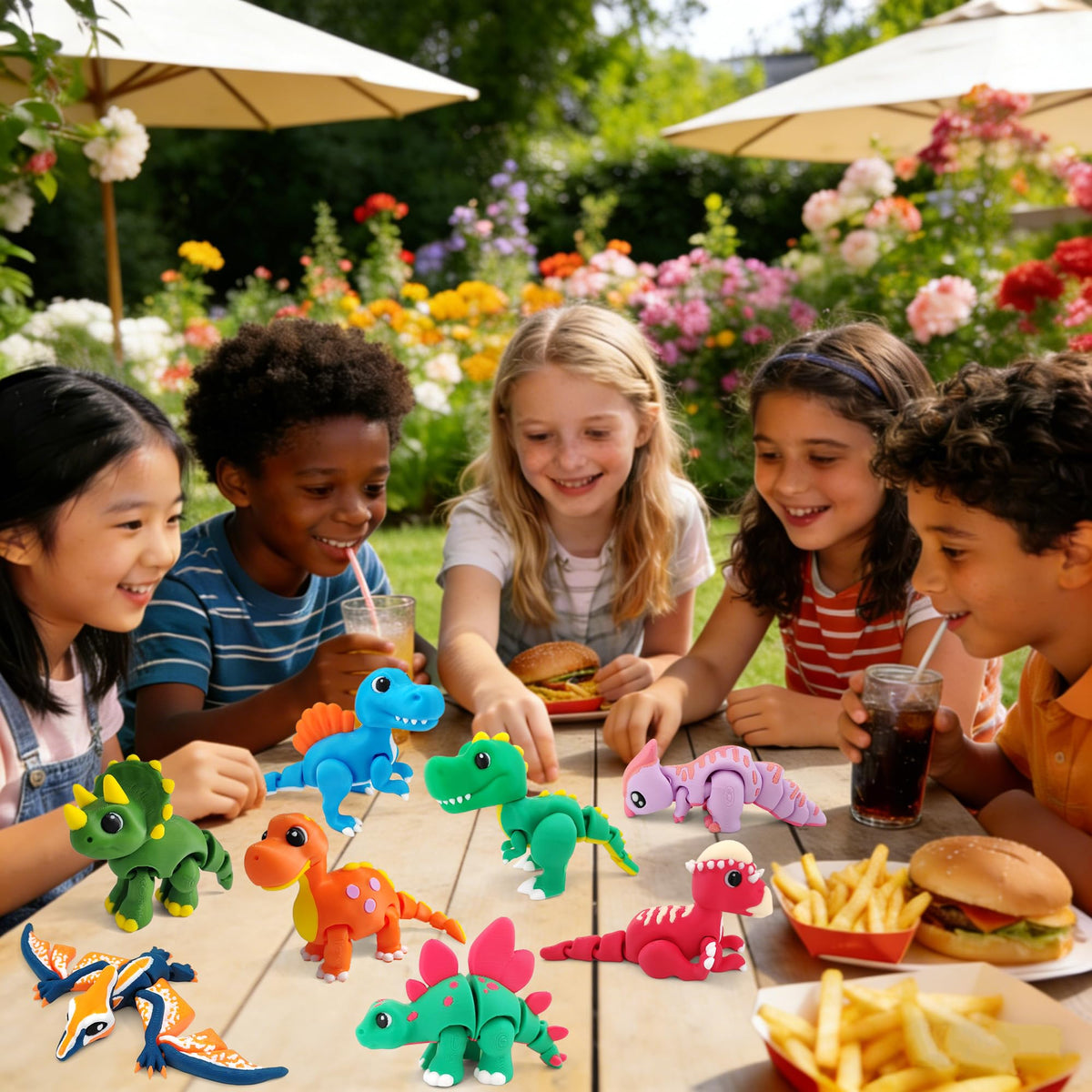 AFUDO 3D printed dinos offer gentle stress-relief and tactile fidgeting.