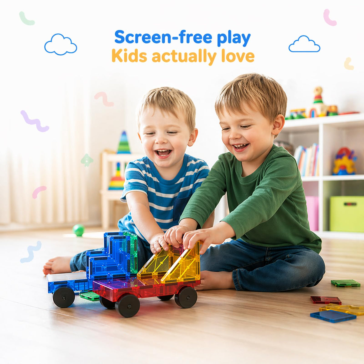 AFUNX magnetic blocks for 3D builds and durable play.