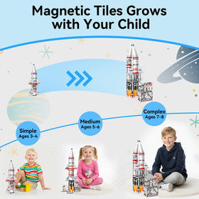 AFUNX Space Rocket Set flag tile for mission storytelling