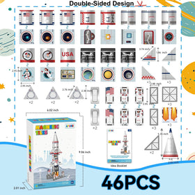 AFUNX Space Rocket Set side view shows versatile 46-piece setup