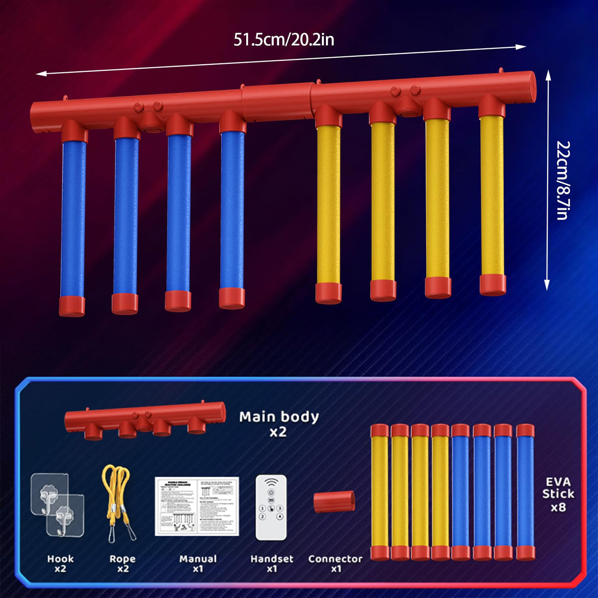 Agaommio Reflex Drop Sticks Game with remote control for easy operation from a distance.