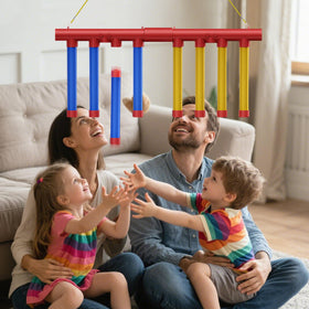 Agaommio Reflex Drop Sticks Game uses safe ABS construction for durable play.