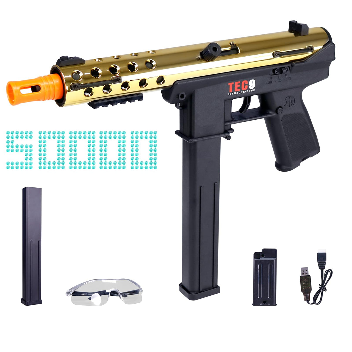 Agard Gel Ball Blaster front view with ergonomic grip for outdoor battles.