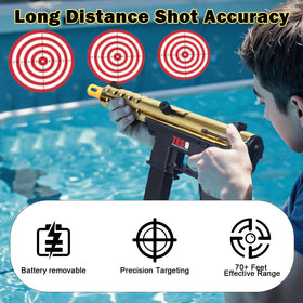 Agard Gel Ball Blaster automatic with high-speed magazine for rapid splatter bursts.