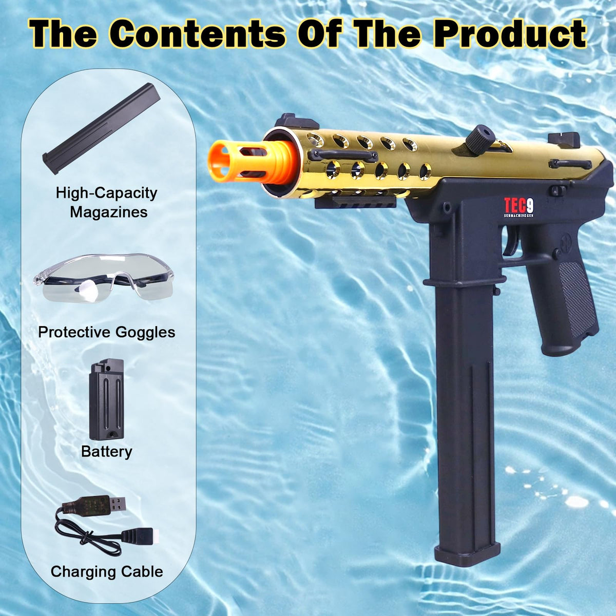 Agard Gel Ball Blaster removable battery for longer play between charges.
