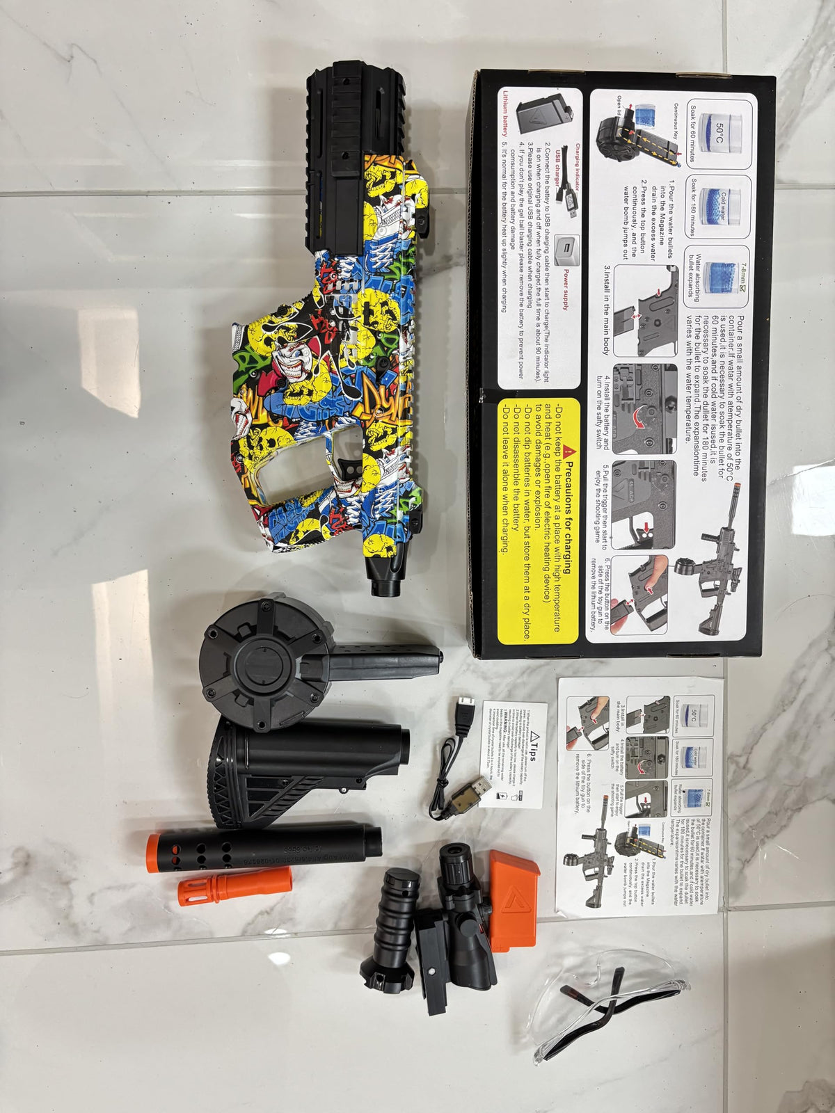 Agard Gel Splat Blaster vibrant comic-pattern design