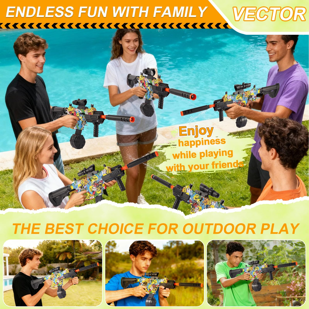 Agard Gel Splat Blaster goggles ensure safer outdoor play