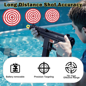 Agard high-speed magazine delivers rapid splatter bursts for intense play sessions.
