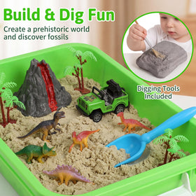 AGENTLAN dinosaur jeep scene supports role play and hand-eye coordination.