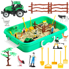 AGENTLAN Farm Sensory Bin packaging for quick setup and easy play.