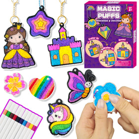 AGENTLAN Magic Puff Kit unicorn design transforms kids' drawings into playful 3D art.