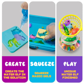 Vibrant water gels from AGENTLAN kit ready for colorful creatures