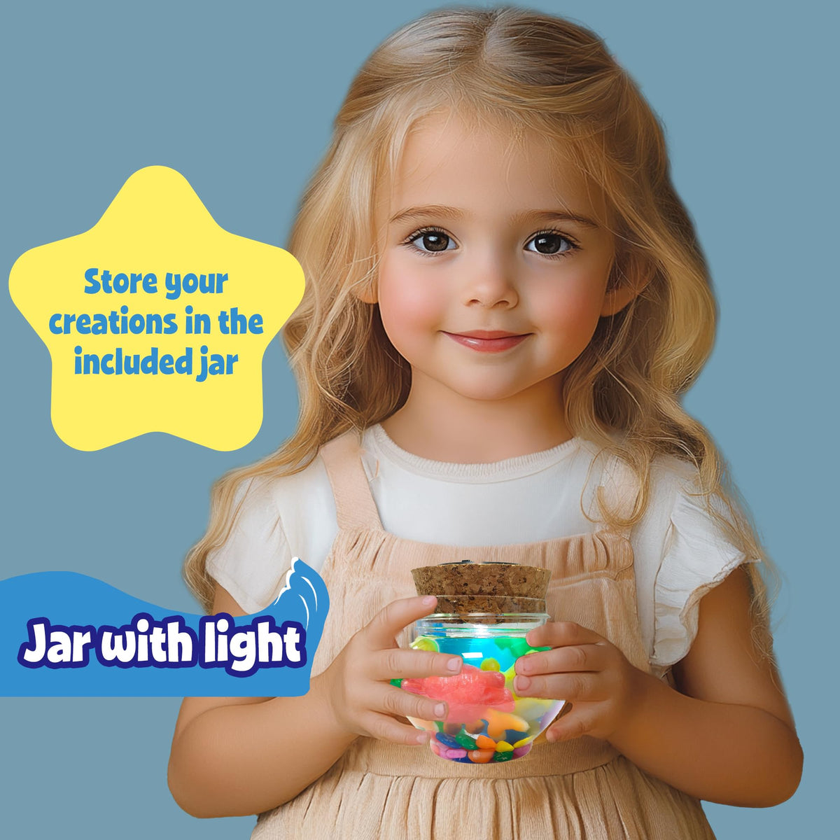 Child playing with AGENTLAN Magic Water Elf Kit, exploring sensory play
