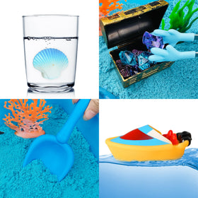 AGENTLAN Ocean Sensory Bin sensory sand enhances tactile learning and creative play.