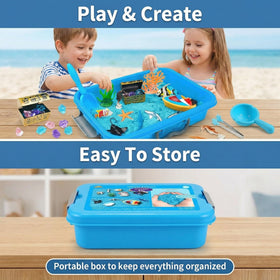 AGENTLAN Ocean Sensory Bin tools set with tweezers and scoop improve precise handling.
