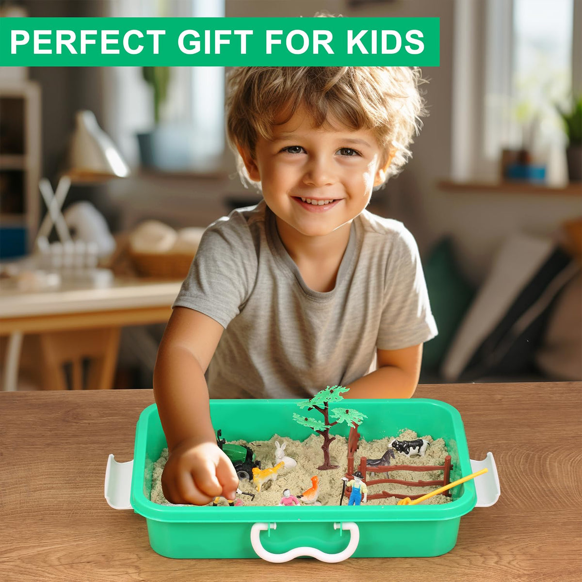 AGENTLAN Sensory Bin uses non-toxic materials meeting safety standards.