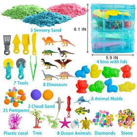 AGENTLAN sensory sand colors pink, green, blue support tactile exploration and color recognition.