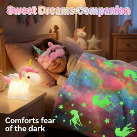 AGENTLAN Unicorn night light gently illuminates a child’s room.