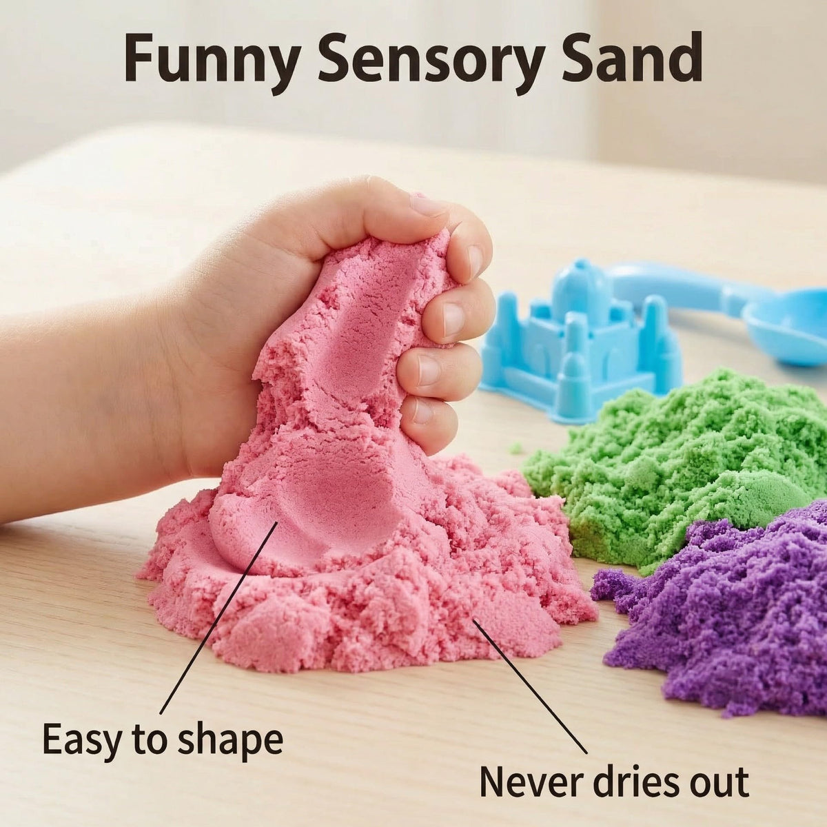 AGENTLAN Unicorn Sensory Bin castle-molds showcase building fantasy structures with fine motor practice.