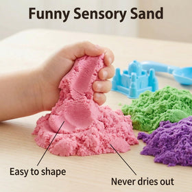 AGENTLAN Unicorn Sensory Bin castle-molds showcase building fantasy structures with fine motor practice.