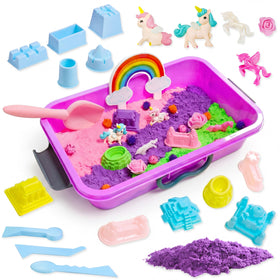 AGENTLAN Unicorn Sensory Bin full kit encouraging imaginative play and tactile exploration.