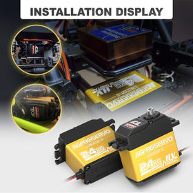 AGFRC 24KG servo ideal for 1/10 and 1/12 RC models in action
