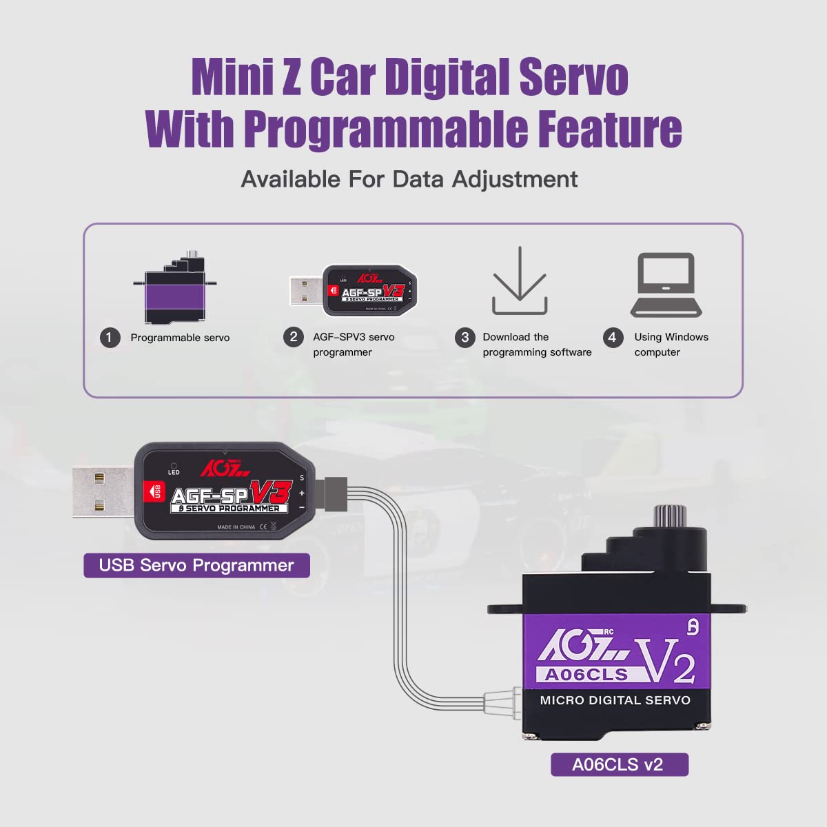 AGFRC A06CLS V2 programmable servo for customizable settings